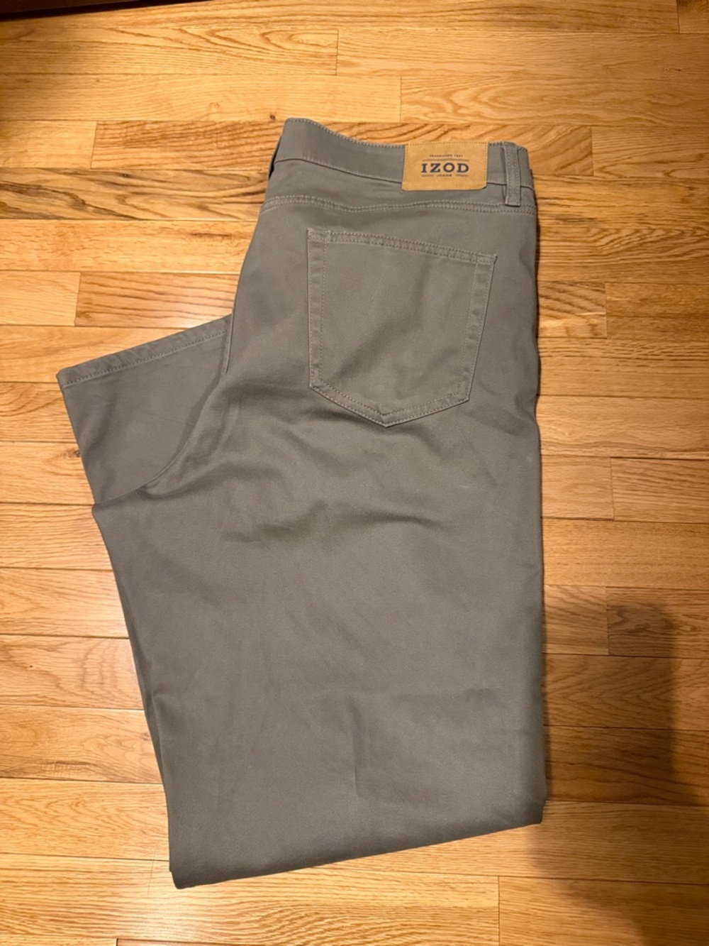 Izod Olive Gray Men's Twill Pants